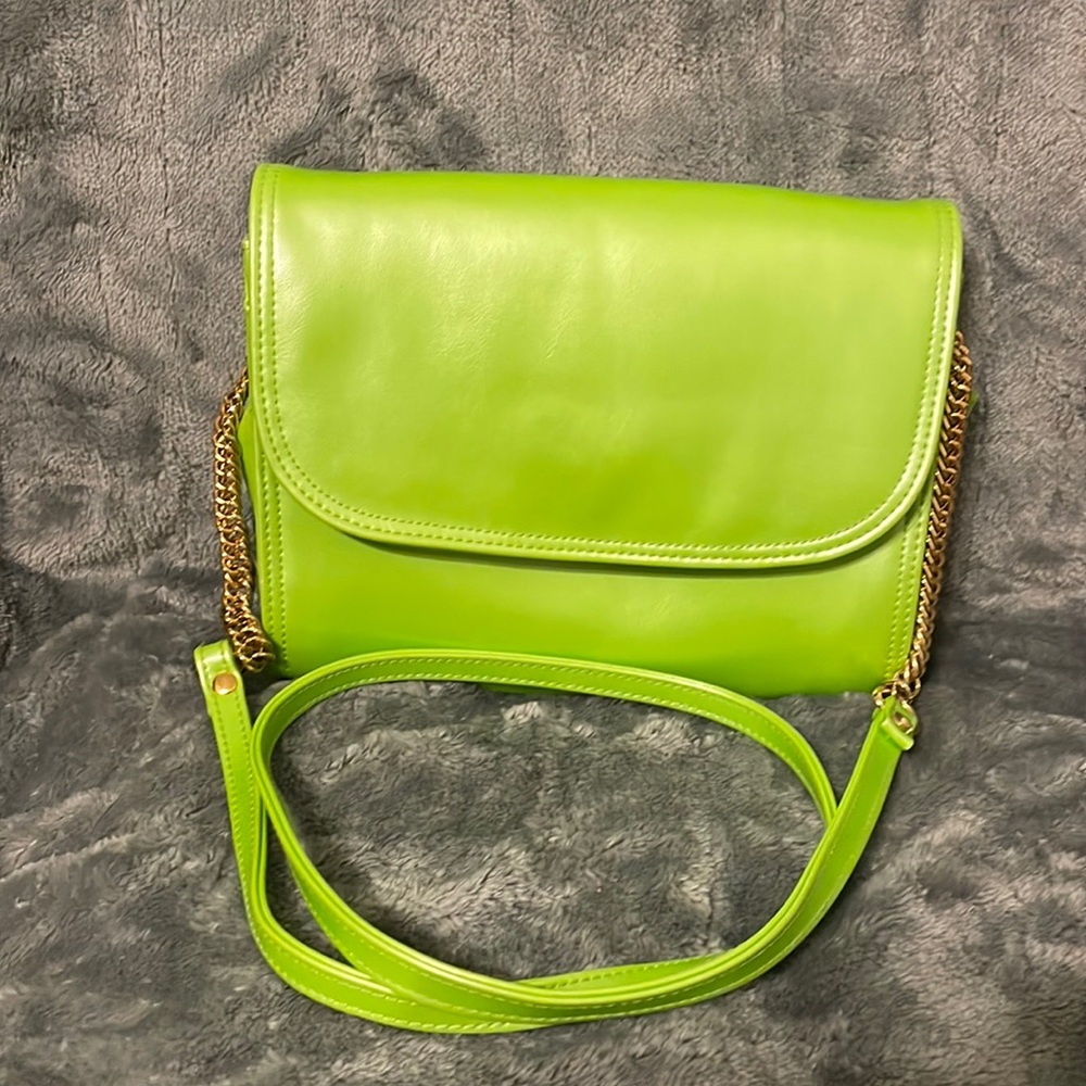 New Jennifer Moore Bright Green Shoulder Bag/Purse Gem